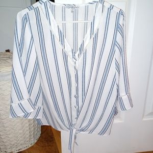 Ophelia Rose Tie Front Top